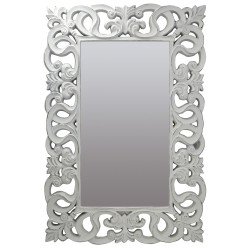 ESPEJO DECORATIVO BERROCAL BLANCO DECAPÉ 88x128 cm