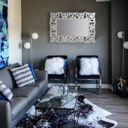 ESPEJO DECORATIVO BERROCAL BLANCO DECAPÉ 88x128 cm 2