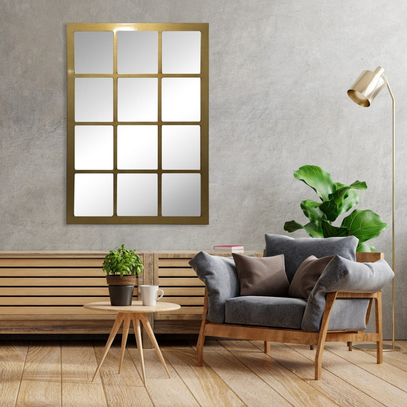 BrandtWorks Espejo decorativo industrial moderno para el hogar