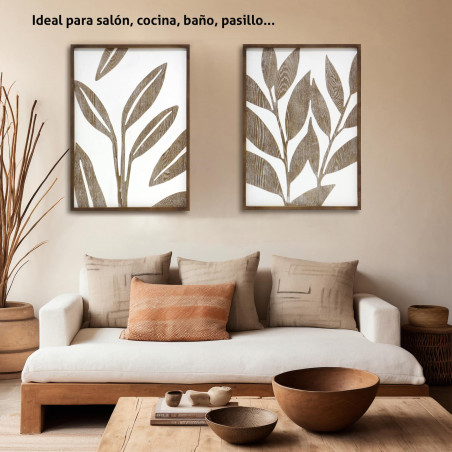 LINHA MODERNA DECORATIVA IMAGEM 3D COM QUADRO PRETO. MODELO 307 FOLHAS