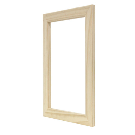 Bastidor para lienzo de madera rectangular sin tela - 40x80 cm medida exterior