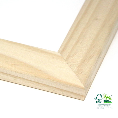 Estrutura com barra transversal para tela de madeira 60 Marina sem tecido - 60M 130 × 81 cm cm medida externa